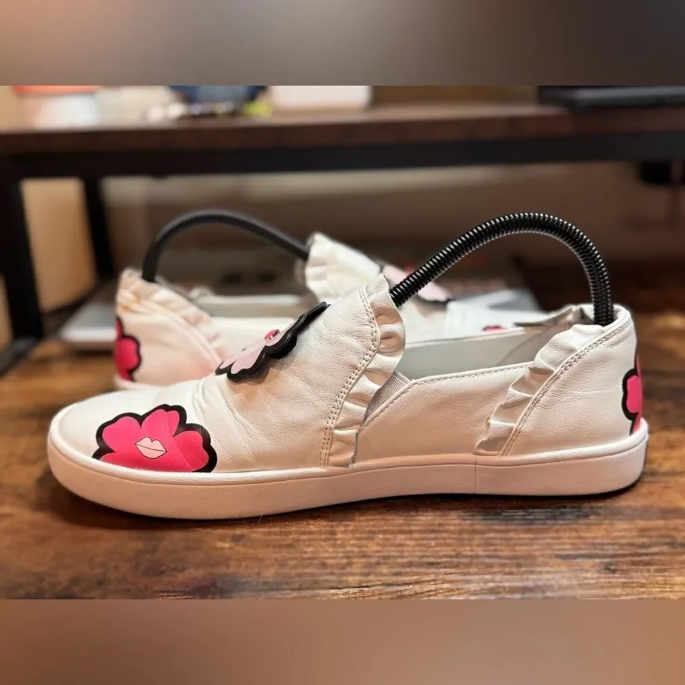 Kate Spade Lima White Heart‎ Design sneakers size 8.5